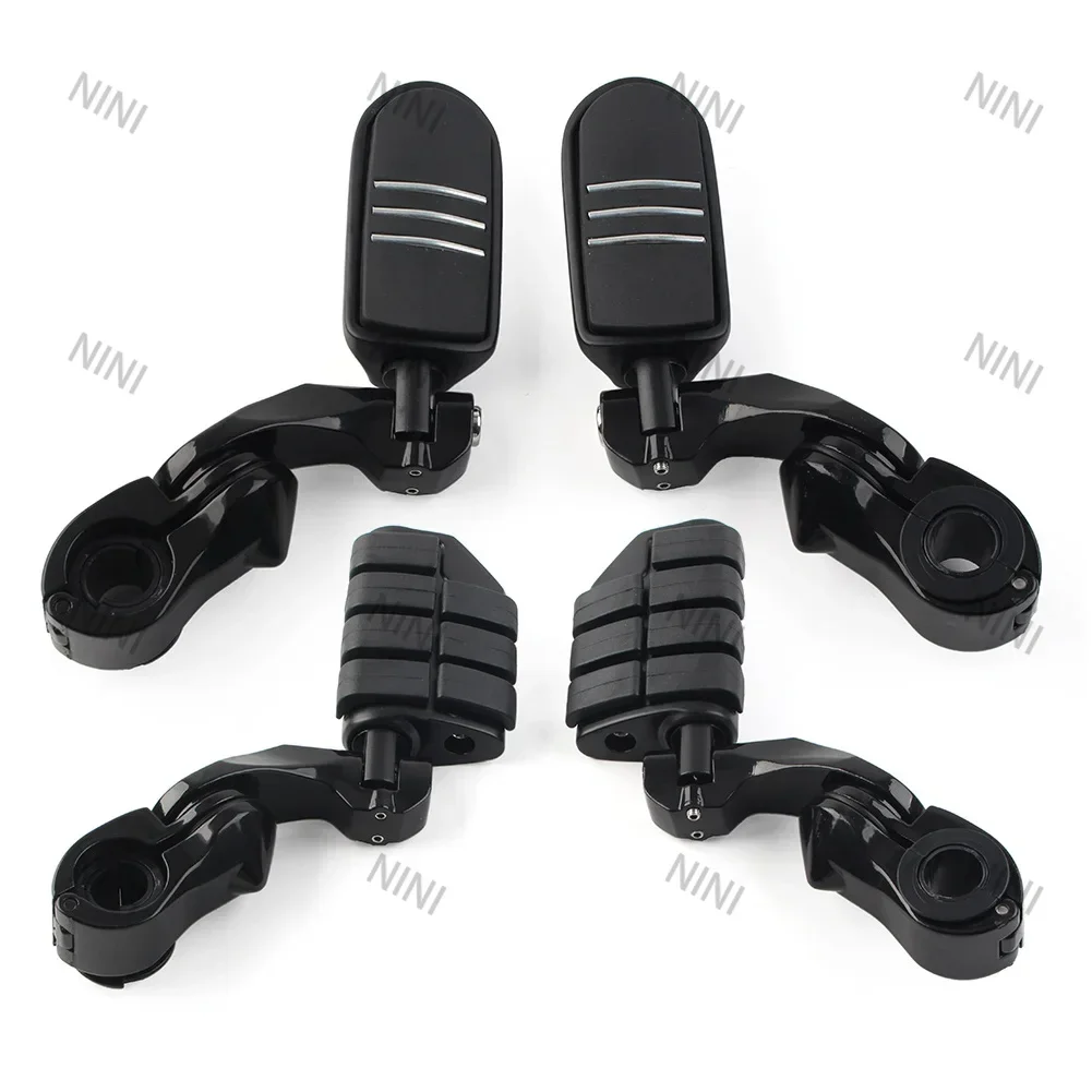 

Motorcycle For Harley Iron XL 883 1200 Dyna 1-1/4" Highway Engine Guard Short Angled Foot Pegs Mount