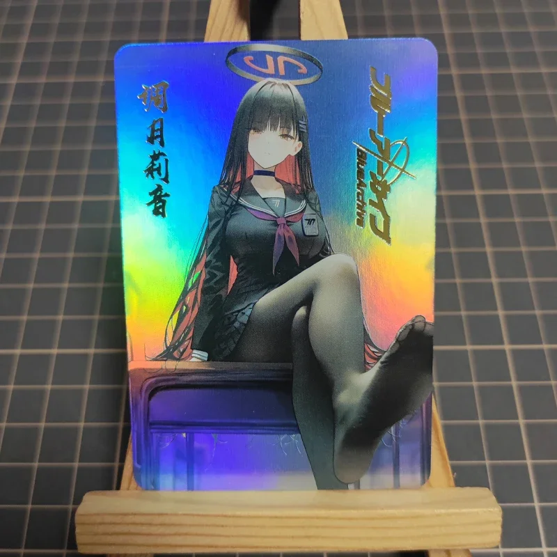 Arquivo azul tsukatsuki rio acg diy auto controle coletar assinatura negociação cartão flash anime dos desenhos animados presente original