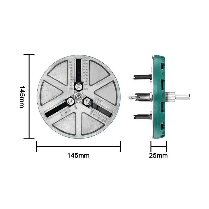 1Pc 45mm-130mm Adjustable Hole Saw WoodworKing Hole Cutter Cutting Tools For Plasterboard Softwood Board Home Improvement