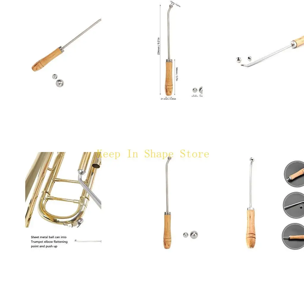 

U1JC Профессиональный инструмент для удаления вмятин на духовых духовых инструментах включает в себя 3 шарика из листового