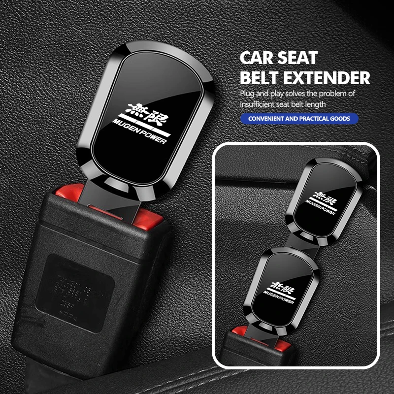 For Honda Car Seat Belt Buckle Extension Clip Auto Safety Strap Extender Mugen Power Accord Civic vezel Crv City Jazz Hrv