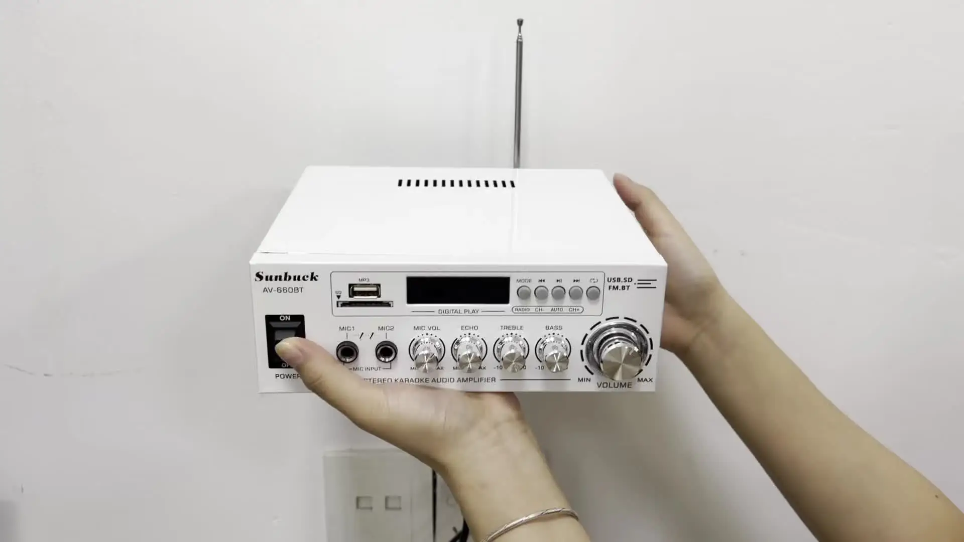 Sunbuck-Bluetooth付き家庭用パワーアンプ,580USB/bt/298bt,hifiアンプ 