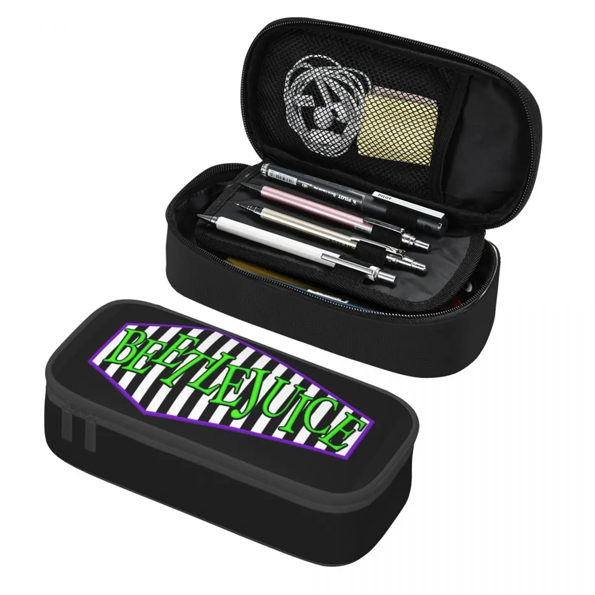 Imagem -06 - B-beetlejuice Lápis Estojos Grande Capacidade Pen Bags Pen Box Lápis Bolsa para Meninos e Meninas Estudantes Papelaria Escola e Escritório