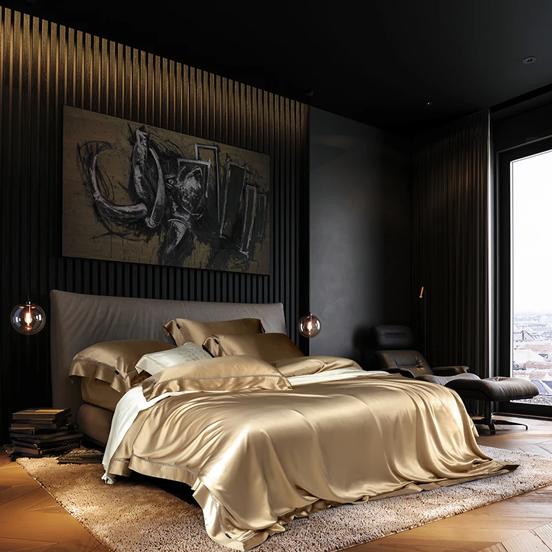 

2025 Verified Authentic Silk Fitted Sheet - 100% Silk 6A, 45cm Deep Pocket, 230*280cm Autumn&Winter Heavyweight