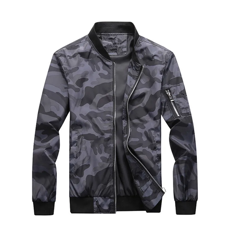 Autumn Men's Jacket Camouflage Coat Men Casual Thin Style Jaqueta Masculina Baseball Collar Leisure Jackets Outwear M-7XL MY215