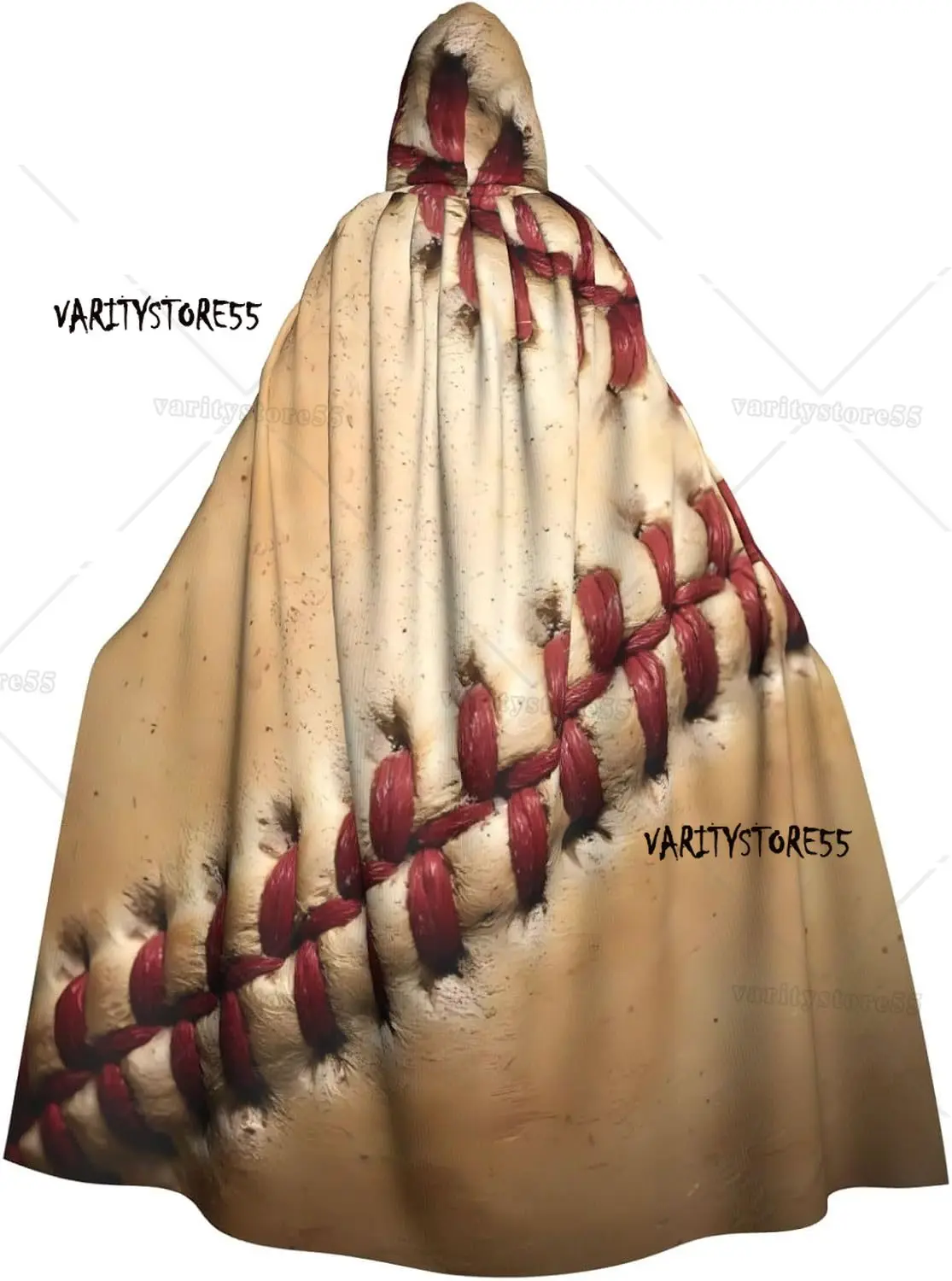 

Винтажный плащ для взрослых с бейсбольным принтом и капюшоном, костюм ведьмы на Хэллоуин, Рождество, волшебника