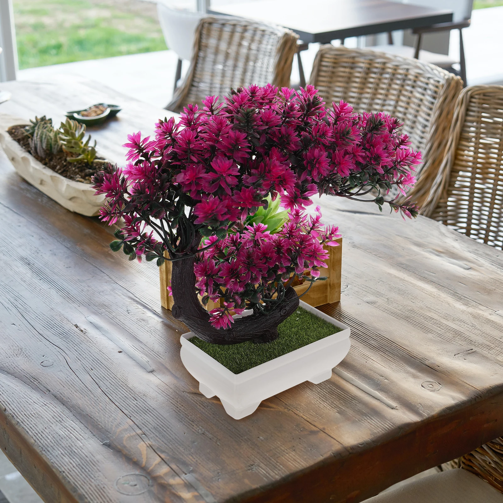 

Simulation Green Potted Plants Artificial Bonsai Decor for Home Office Window Coffee Table Fake Plant Decors Artificial Bonsai
