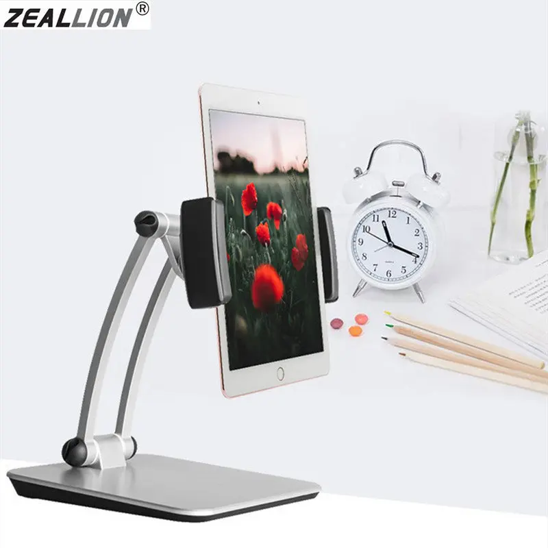 

Universal Portable Adjustable Desk Tablet Mount Stand Fit For 4-13 inch Width Tablet Metal Bracket Smartphones Holders