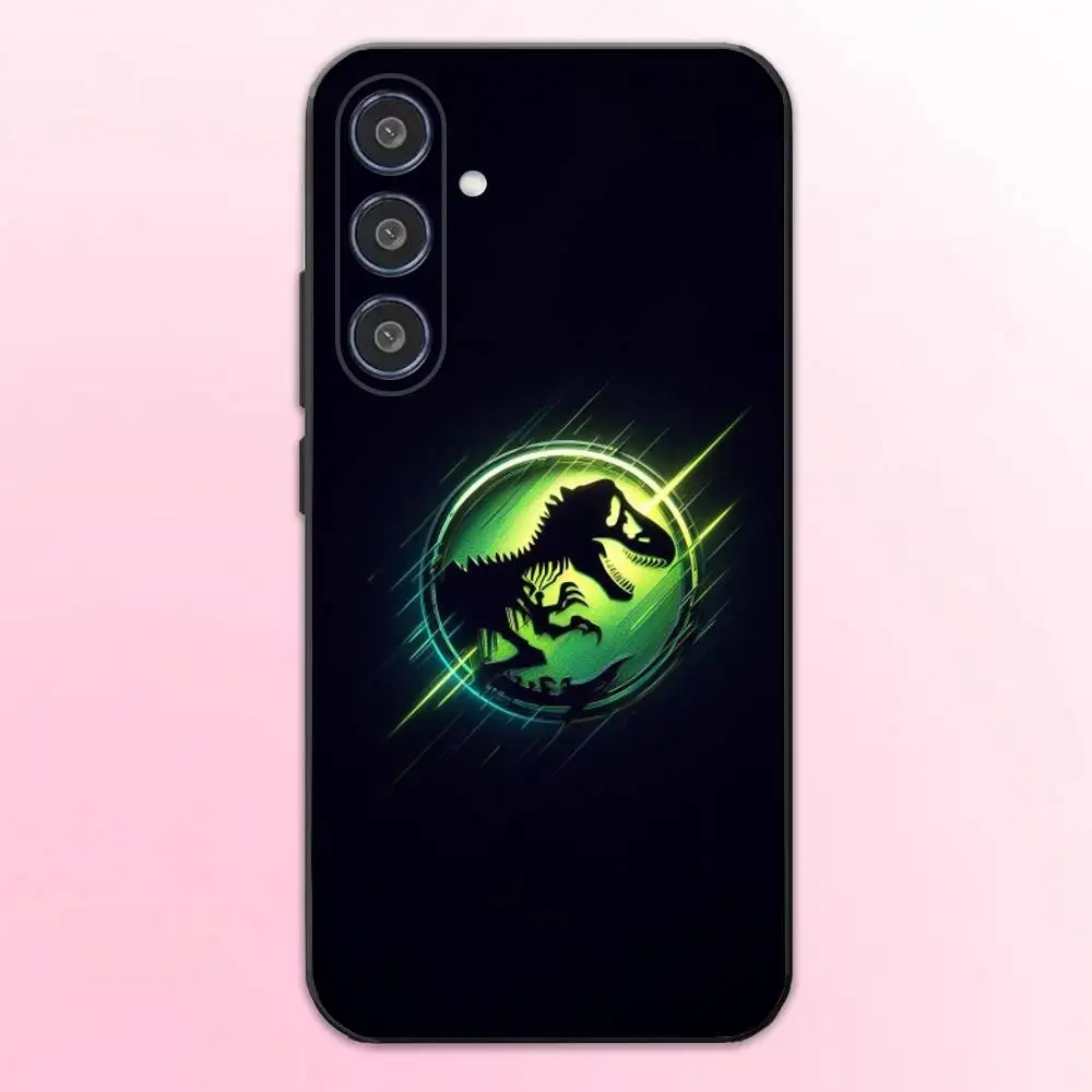 حافظة هاتف J-Jurassic Park World لهاتف سامسونج جالاكسي A73، A72، A71، A70، A53، A52، A51، غطاء أسود ناعم آخر