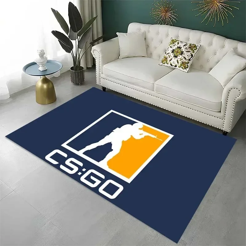 

3D printed CS GO patterned carpet, living room bedroom housewares baby mat, kitchen bathroom non-slip carpet birthday present