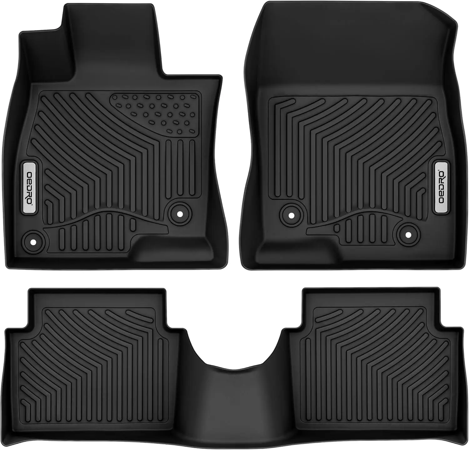 

Floor Mats Fit for 2014-2018 Mazda 3 Sedan/Hatchback, Unique Black TPE All-Weather Guard Includes 1st and 2nd Row: Front,