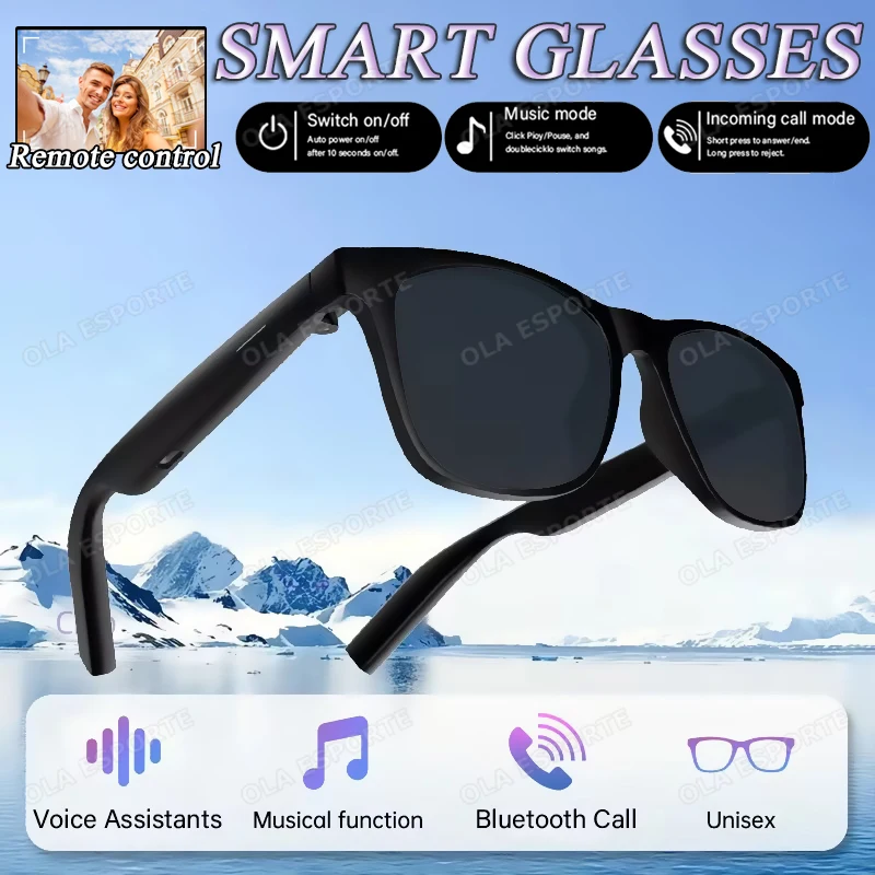 

Ola Esporte новые умные беспроводные Bluetooth-очки для прослушивания музыки, ответов на телефон для мужчин и женщин, модные очки с защитой от синего света