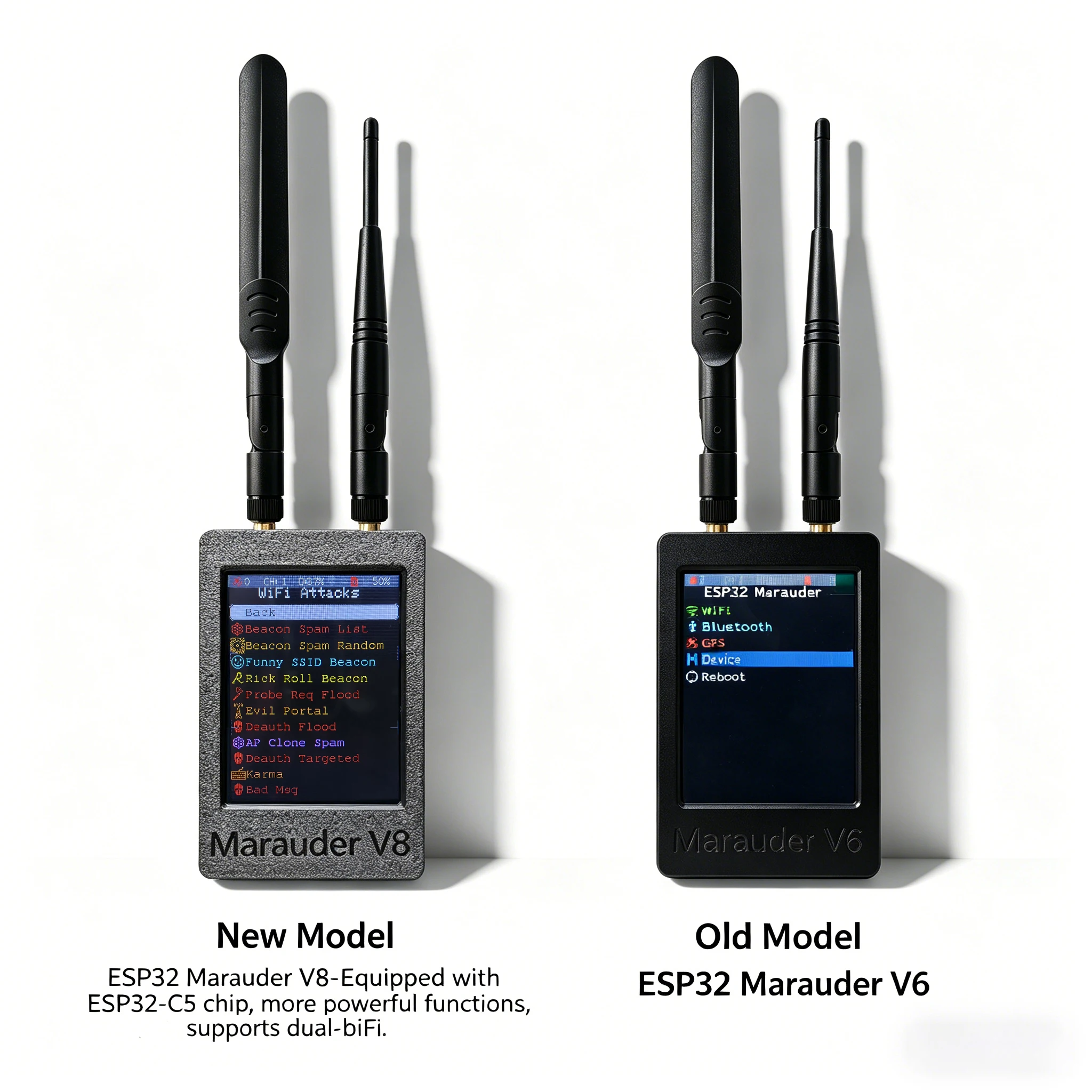 Novo Dispositivo ESP32-C5 Marauder V8 com Tela Touch de 2.8 Polegadas, WiFi Dual Band, Bluetooth e GPS, Suporte a Sinal 2.4G e 5G, Ferramenta Sem Fio