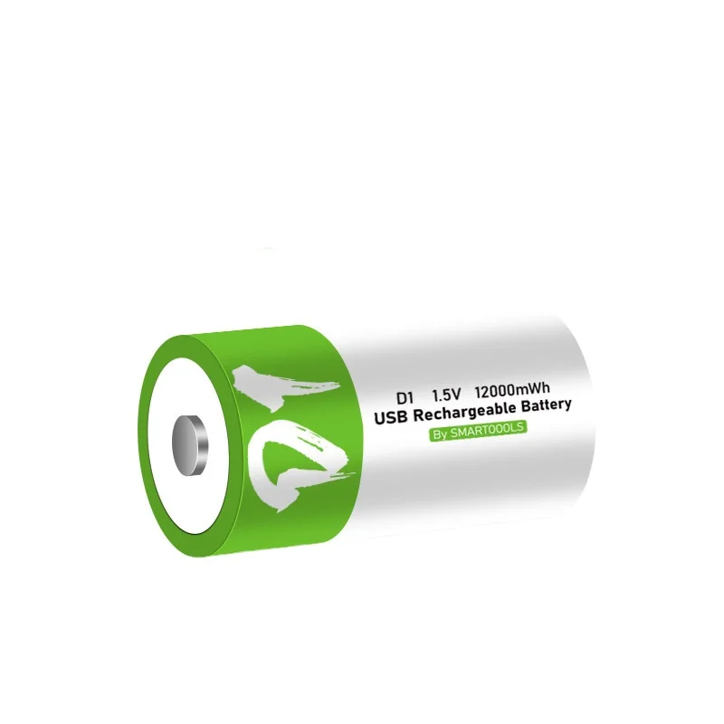 Nuovo formato D 12000mwh batteria ai polimeri di litio Lipo 1.5V D batterie usb ricaricabili cavo USB per forno a gas