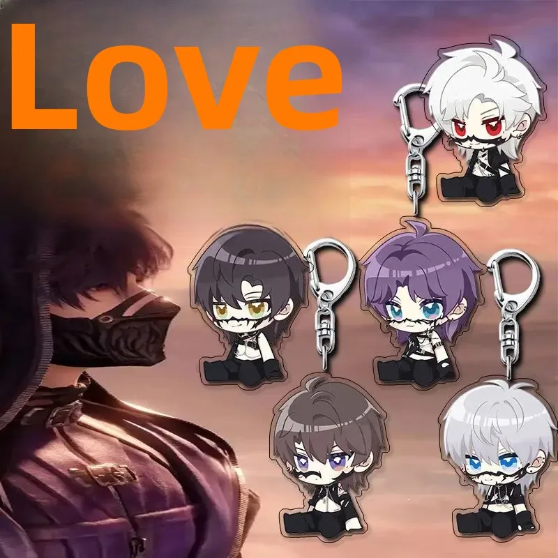 

Love and Deespace Caleb Xavier Sylus Zayne Rafayel Personalized Cartoon Keychain Gift Game Peripheral Backpack Pendant Wholesale