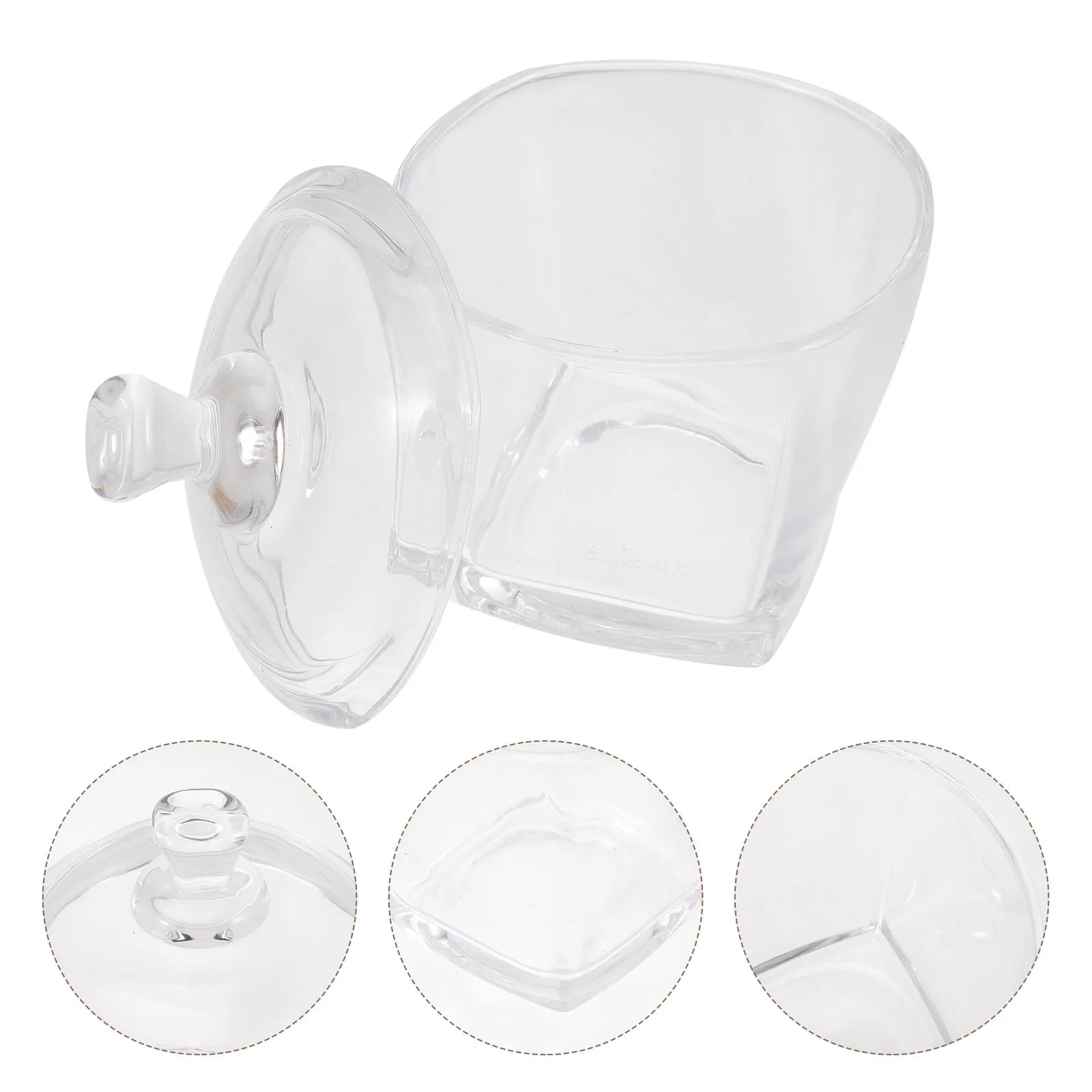 

Clear Glass Storage Jar with Lid Airtight Candy Container for Home Kitchen Snacks Tea Coffee Dried Fruits Decorative Desktop