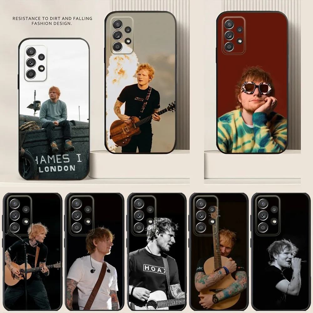 Singer Ed S-Sheeran Phone Case For Samsung S24,S21,S22,S23,S30,Ultra,S20,Plus,Note,10,9,5G Black soft silicone case