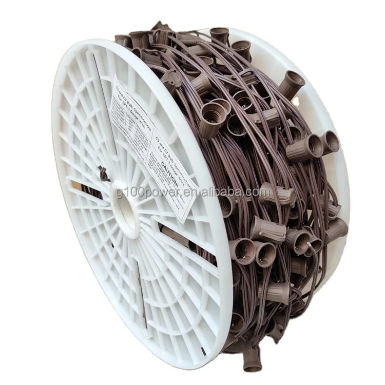 SPT-1 Wire C9 1000 Socket Spool Commercial Christmas Light Stringer