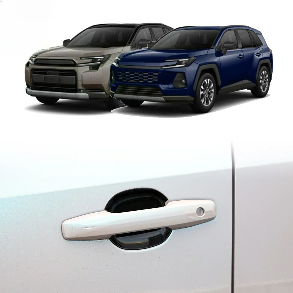 

For Toyato Rav4 RAV 4 2026 2027 ABS Black/ Carbon Fiber Side door handle bowl door pull sticker cover trim decoration styling