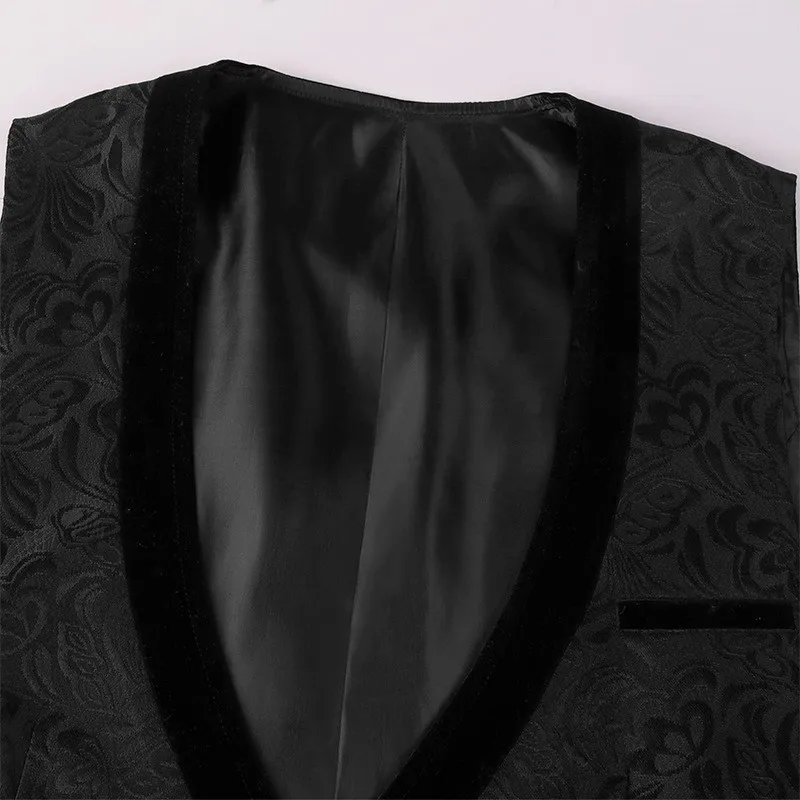 

New Men's Medieval Gothic ort Prom Dr Single Button Waist Cinch Vest loween Costume Special Wide Fit Youth Trend Work...