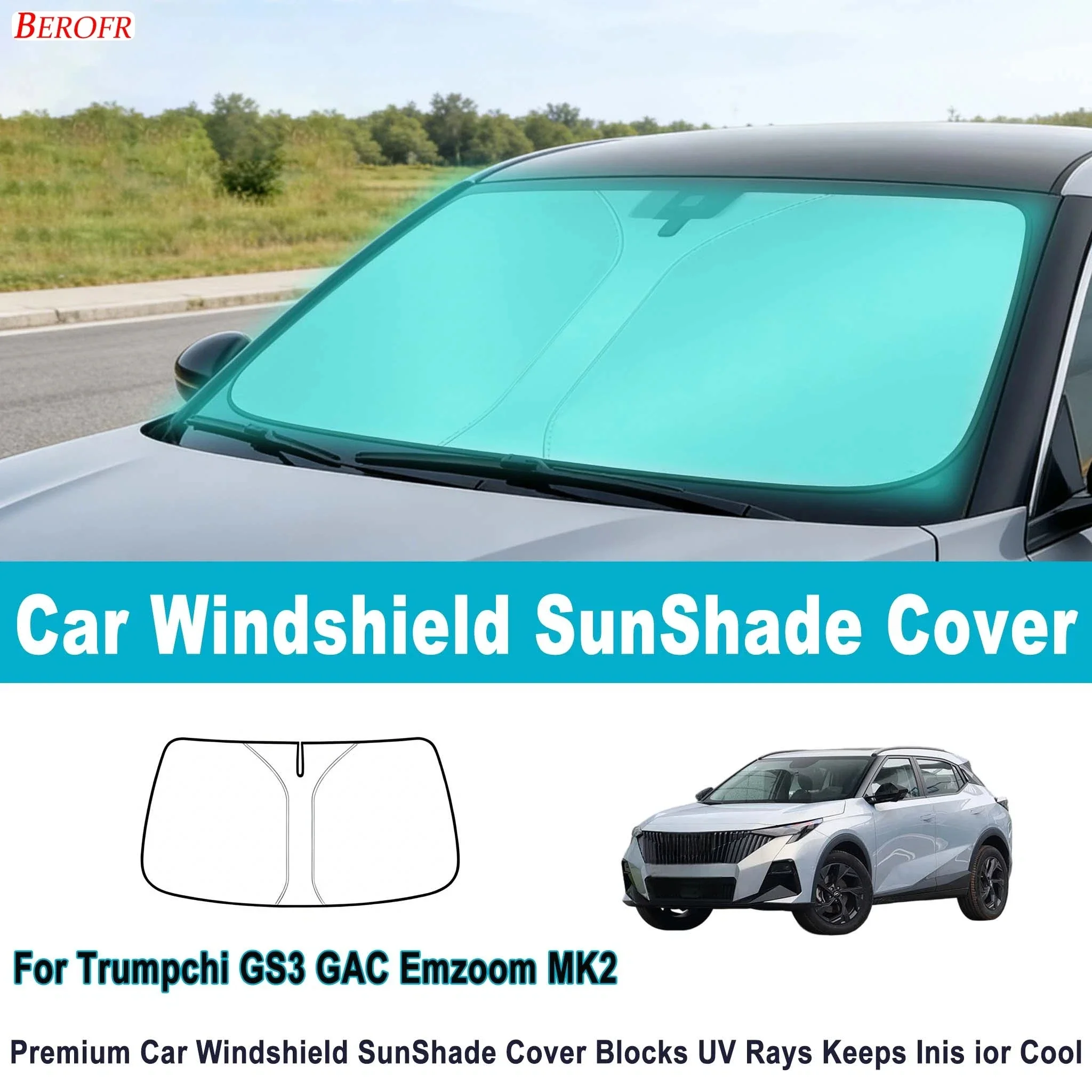

For Trumpchi GS3 GAC Emzoom MK2 2023-2025 Car Windshield Sunshade Cover Front Window Sun Shade Heat Insulation Auto Accessories
