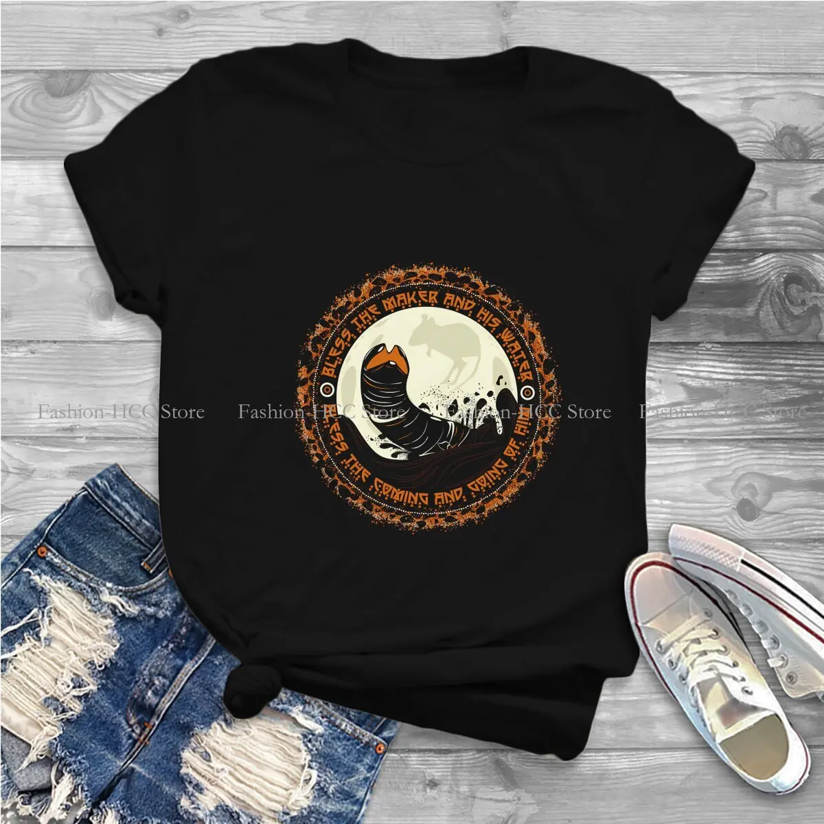 Essential Graphic Polyester TShirt Arrakis Creative Streetwear Comfortable T Shirt Female