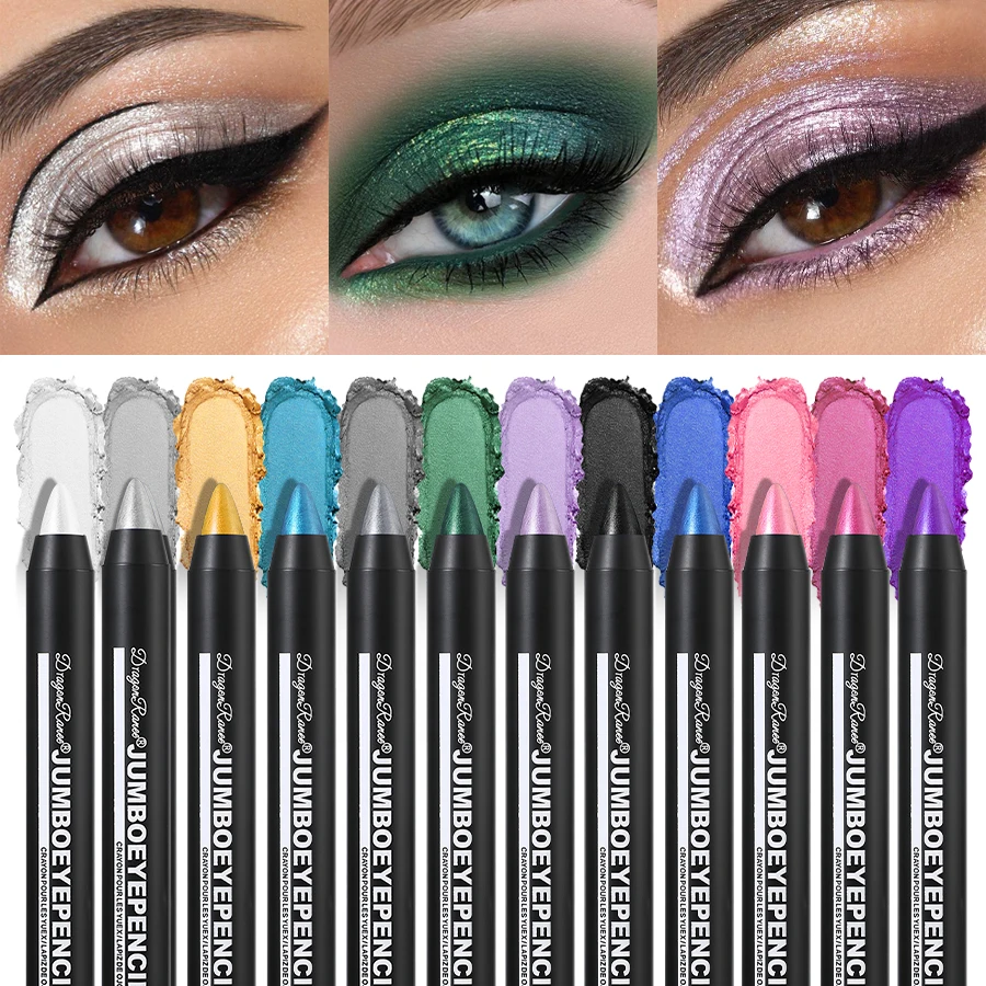 Barra de sombra de ojos nacarada, brillo fino, modificación de ojos delicada, lápiz de sombra de ojos, resaltado, brillo, contorno, modelado de un solo toque