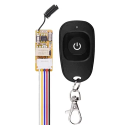 DC5 -12v 3.7V Mini Relay Remote Control Switch Small Contact NO COM NC Learning Button Wireless Receiver Transmitter ASK 433MHz