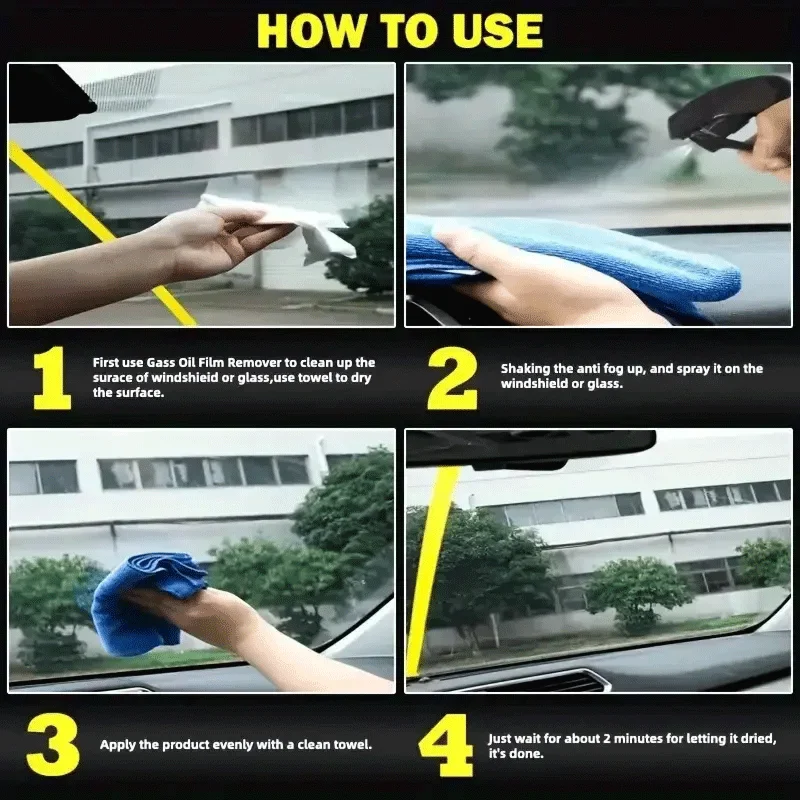 Anti-Fog Spray 100ml -30°C Anti-Freeze Car Windshield Helmet Glasses Mirror Winter Driving Safety Protection Clear Vision