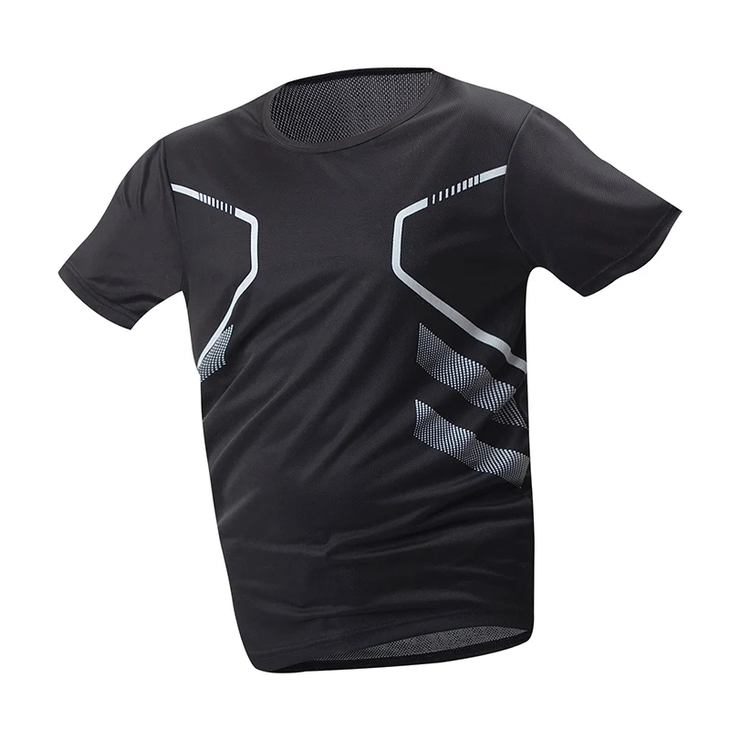 Men's Summer Printed Quick‑Dry Breathable Short‑Sleeve Plus Size Loose Sports Casual T‑Shirt Multicolor Optional Tops Tee