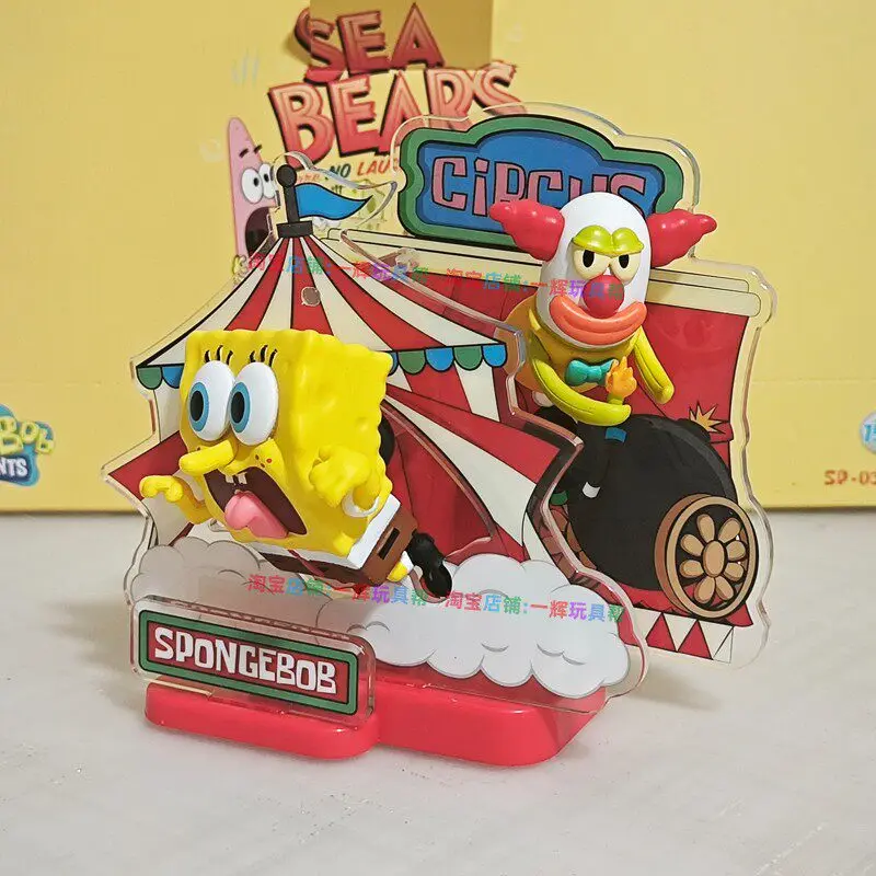 

Anime SpongeBob SquarePants Blind Box Toys Travel for A Moment Figure Collection Ornaments Girls Boys Gifts