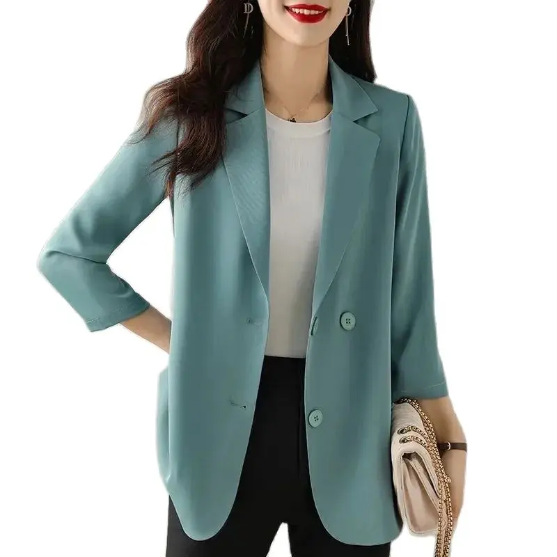 المرأة السترة ربيع الخريف معاطف رقيقة الدعاوى الإناث سترة قمة الموضة غير رسمية النساء السترات حجم كبير #6