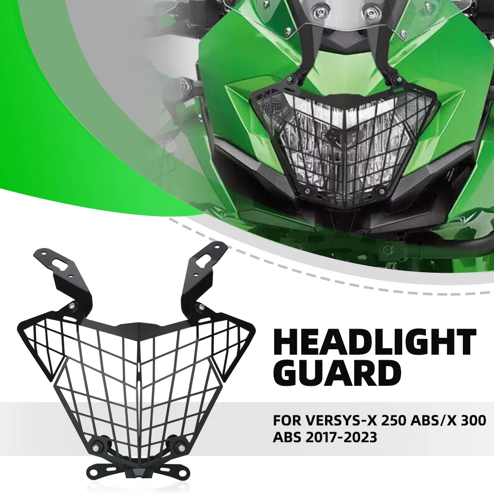 

Motorcycle Accessorie Headlight Guard For KAWASAKI VERSYS-X 250 ABS/X 300 ABS 2017 2018 2019 2020-2023 Aluminium+Stainless Steel