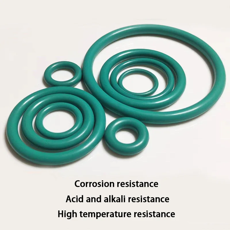FKM CS2.5mm Cincin Penyegel Hijau Fluor Karet O-ring Premium Penyegelan Gasket Tahan Minyak Tahan Asam & Alkali Tahan HT
