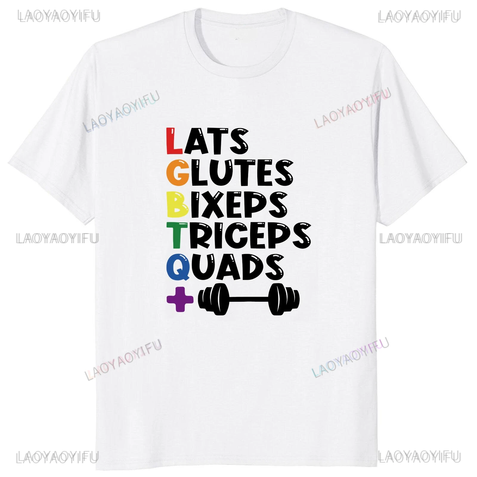 New Arrival LGBTQ Printed Gym T Shirt Last Glutes Biceps Triceps Lgbt Humor Lovers Tee Fashion Casual Harajuku Y2k Man T-shirt