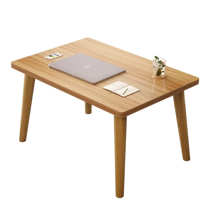 

Solid Wood Coffee Table Small Square Table Modern Simplicity Household Thickened Plate Living Room Round Logs Leg