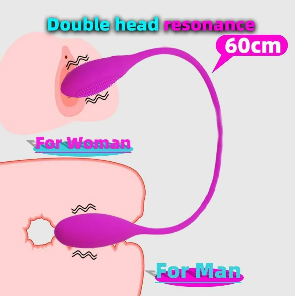 Poison Dragon Double Head Resonance G-Point Anal Plug Female Vibrator USB Charge 7 Modes Vibration Jumping Egg Adult Sex Toys