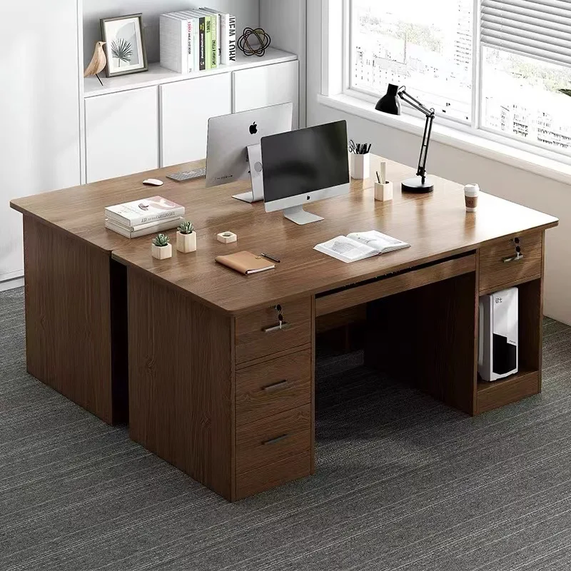 

Desk boss simple modern office staff table and chair combination home computer table workbench