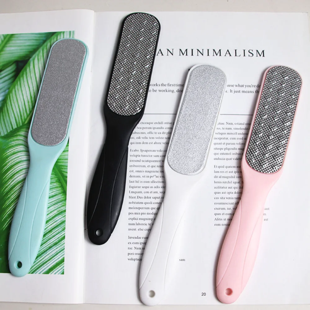 Pilnik do stóp ze stali nierdzewnej, dwustronny, do usuwania twardych naskórek, pedicure, tarka, skrobak, usuwanie odcisków, szlifowanie, pielęgnacja skóry stóp.