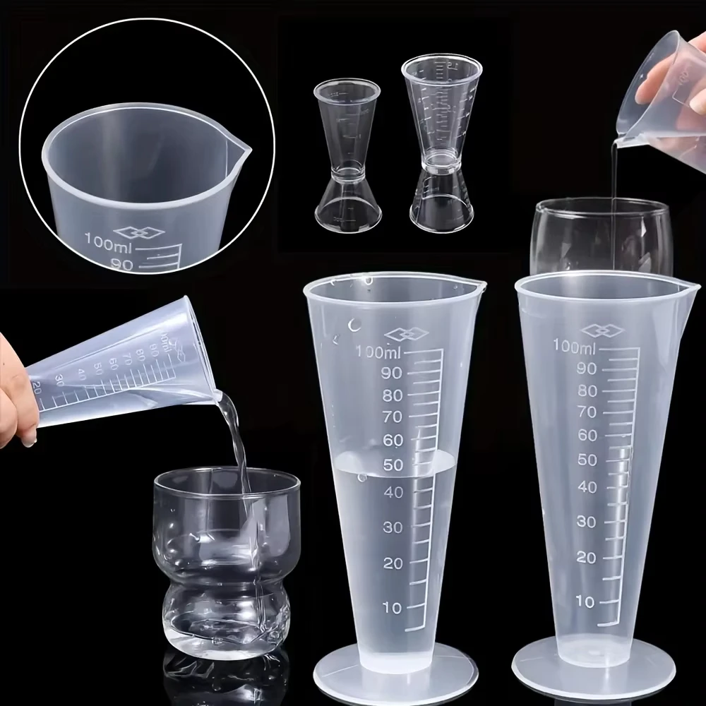Food‑Grade plastic 100ml Measuring Cup with Scale - BPA‑Free, Perfect for Kitchen & Restaurant Use