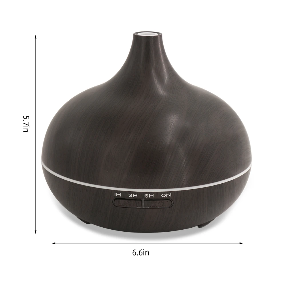 

550ml Wood Grain Diffuser The Ultimate Aromatherapy Experience with Ultrasonic Mist, Remote Control, 7 Color LED & 6 Oils for M