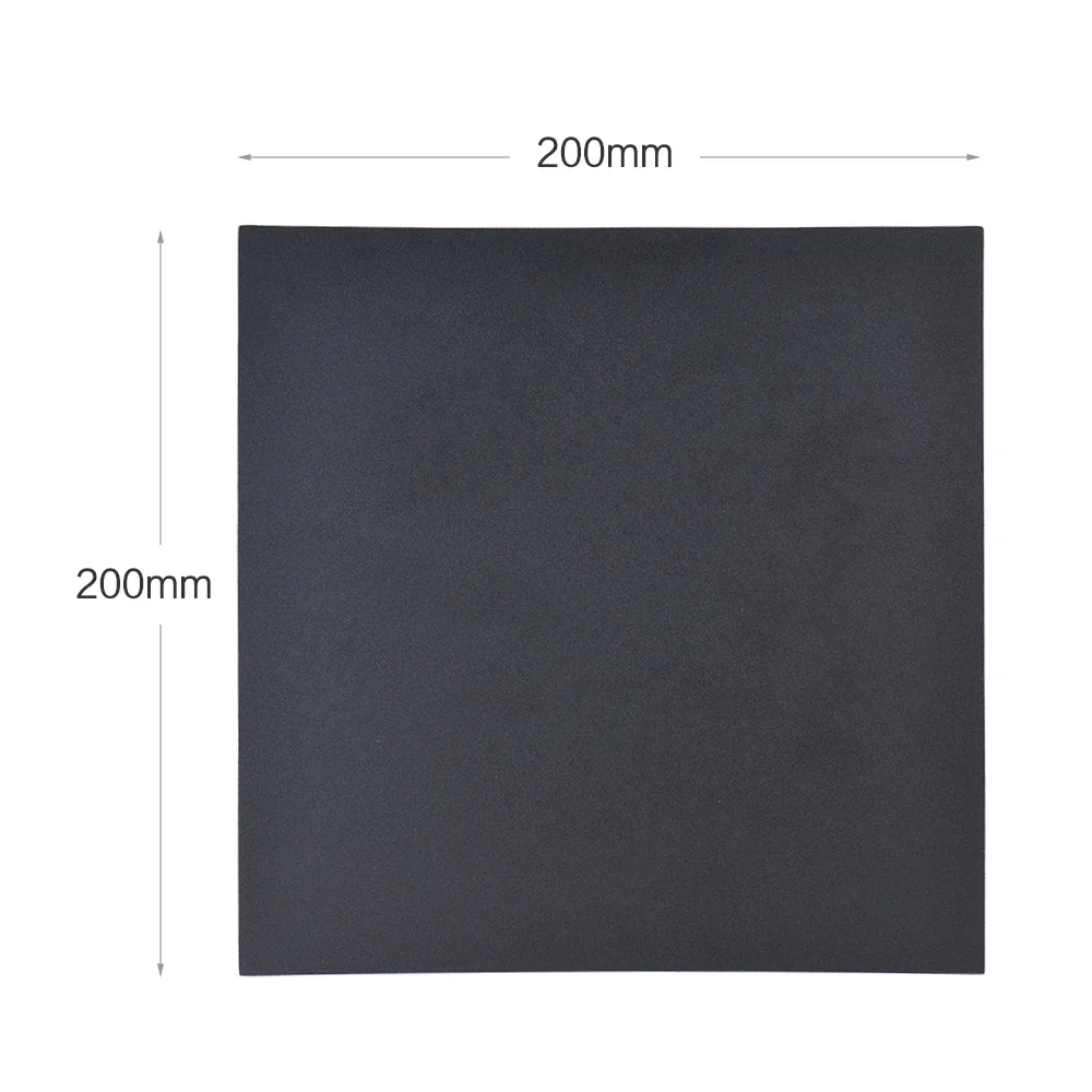 3D Printer Bed 1pc 200 * 200mm Adhesive Heat Bed Tape Sticker Build Surface Cover Square Sheet Black 3D Printer Bed