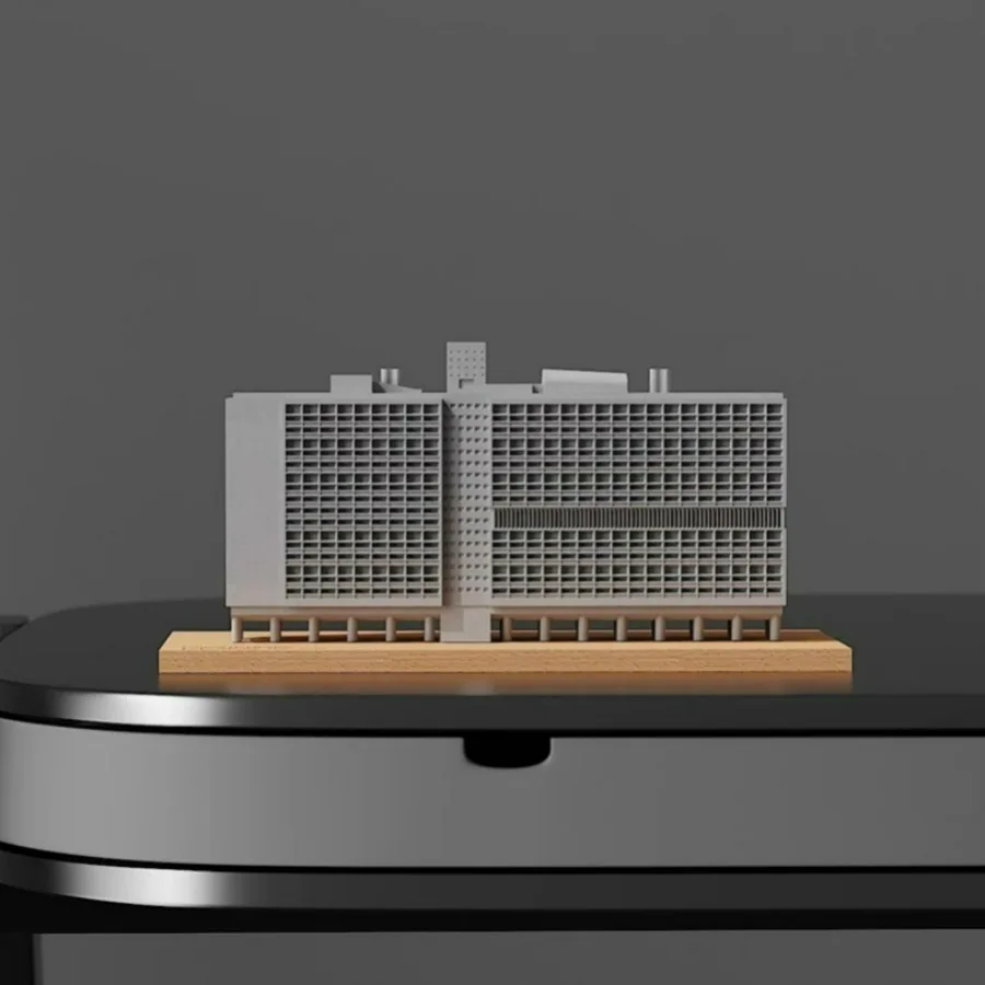 Le Corbusier Marseille Apartment Model Concrete Architectural Desk Decor Unité d‘habitation Home Ornament Miniature Building