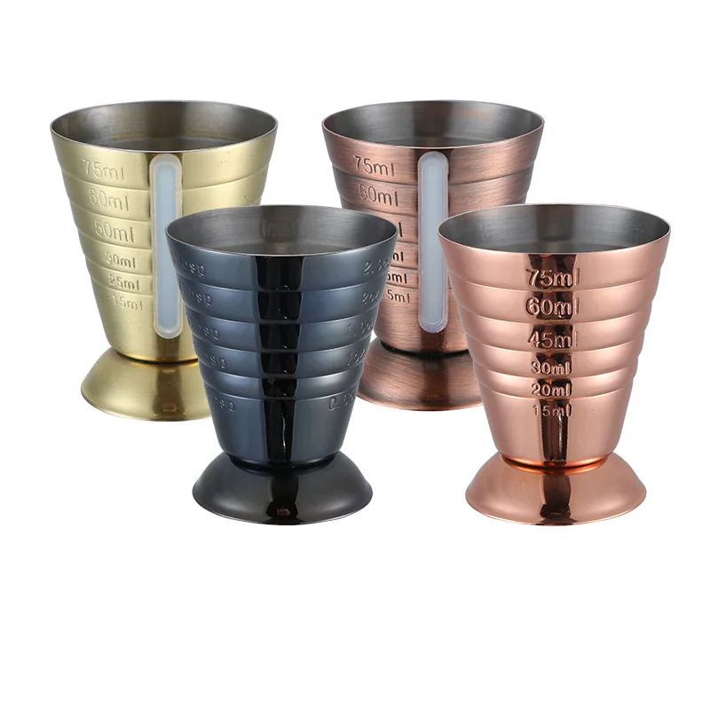 

15-25-30-50-60-75ml Transparent Jigger Measuring Cup Tools Bar Measure Cocktail Jigger Cocktail Tool