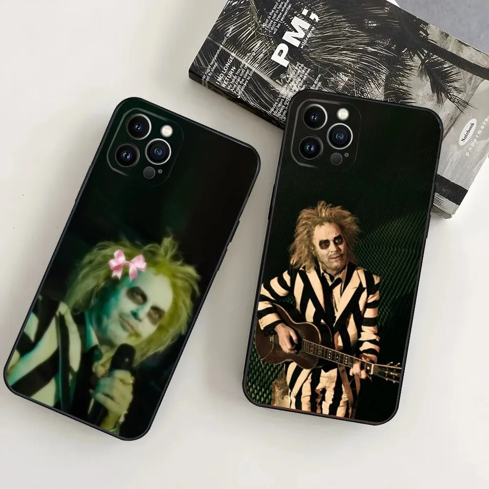 

B-Beetlejuices 2 Phone Case For iPhone16,15,14,13,12 Mini 11 Pro XR,X,XS,MAX 7,8 Plus Silicone Cover Soft Black