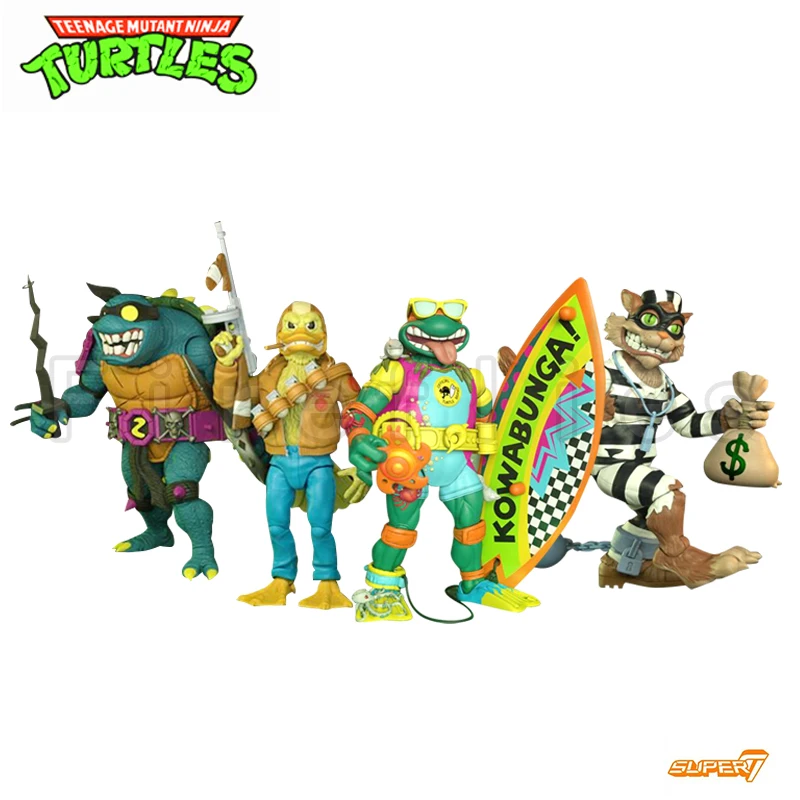 

7inches Super7 Turtles Action Figure Wave 6 Ultimates Anime Movie Model For Gift Free Shipping