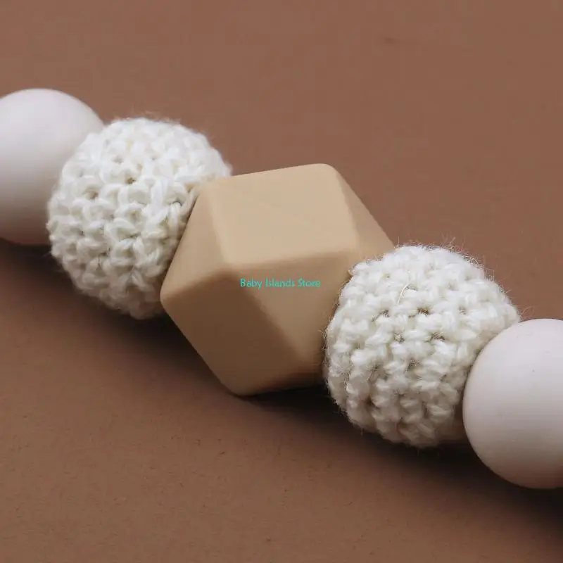 

K92D 4pcs Pacifier Clip Vishing Beads Chain The Chail Bab