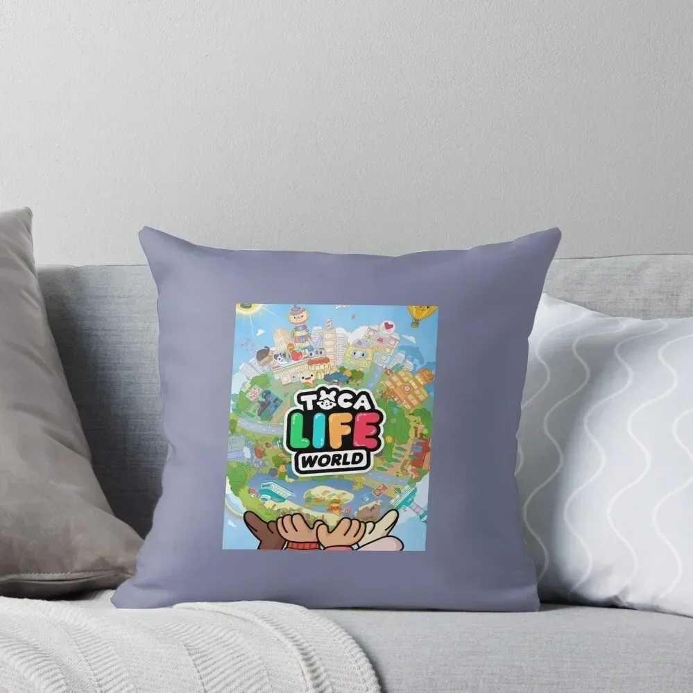 

Toca boca life kids happy Throw Pillow pillow cover christmas Cushions Home Decor pillow