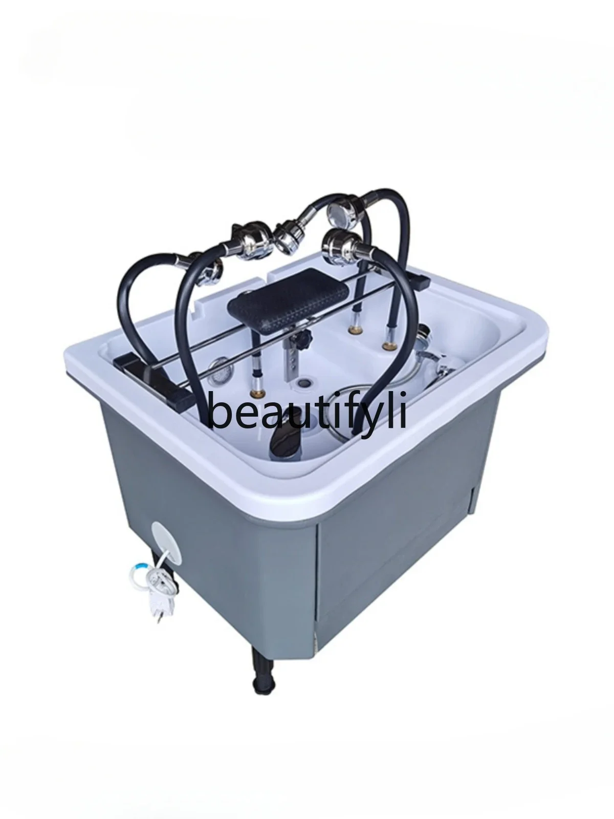 Water circulation head therapy, fumigation and health shampoo basin seat can be spliced with beauty bed and massage bed