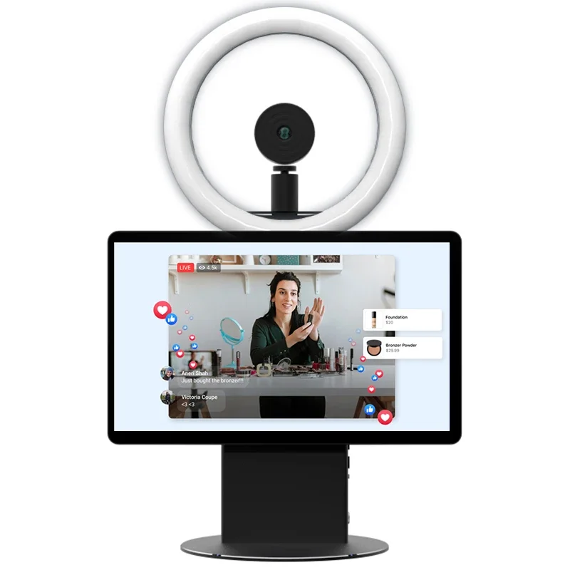 Customized with ring light video Broadcast Equipment all-in-one device Live Streaming Machine for facebook tiktok youtub